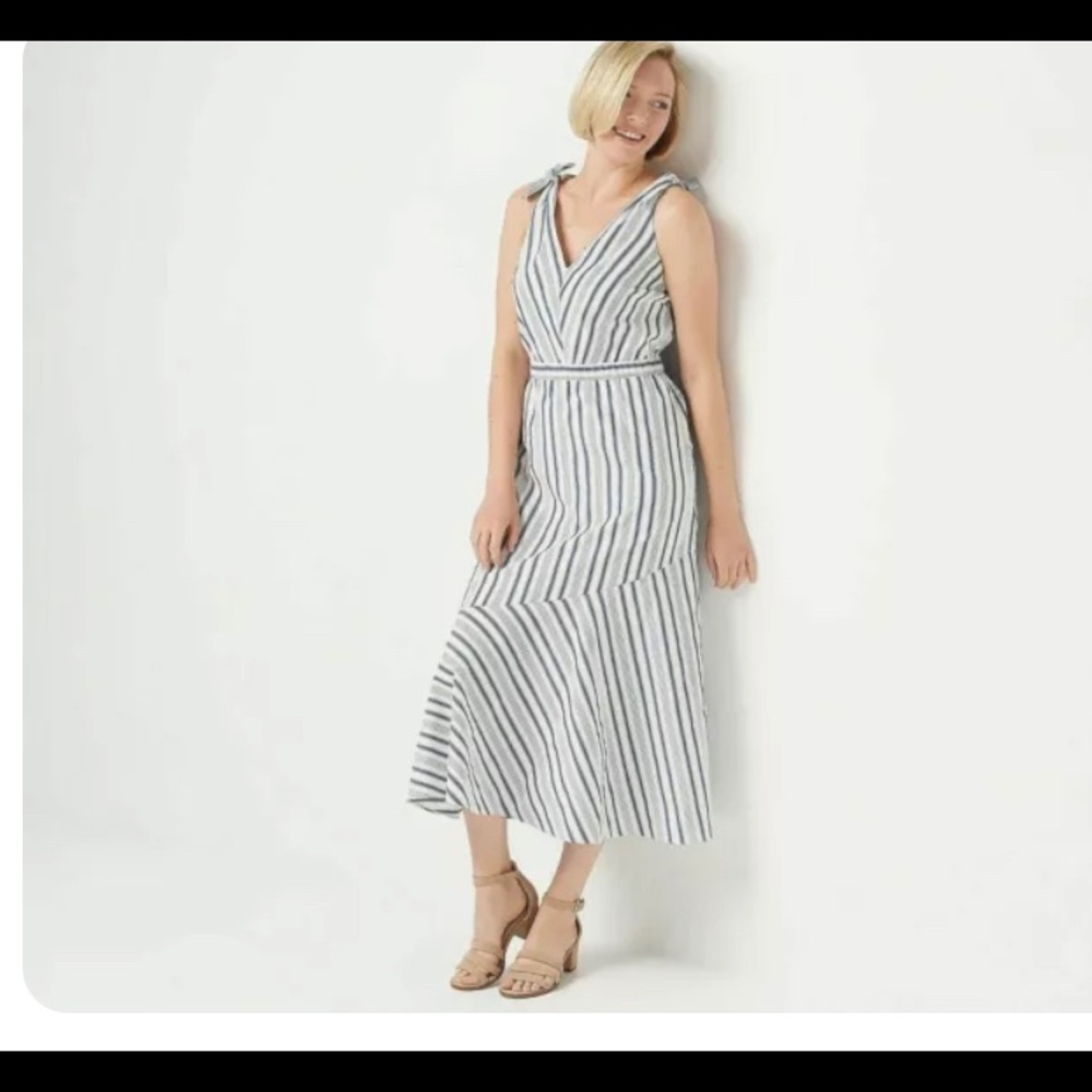 Sam Edelman NWT summer dress striped sleeveless size large beautiful!!